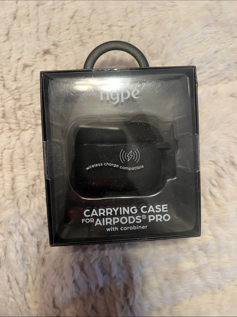Hype Black AirPods Pro Carrying Case with Carabiner